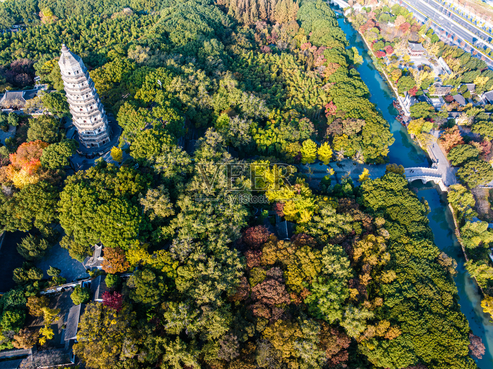 中国传统古典建筑的航空摄影照片摄影图片