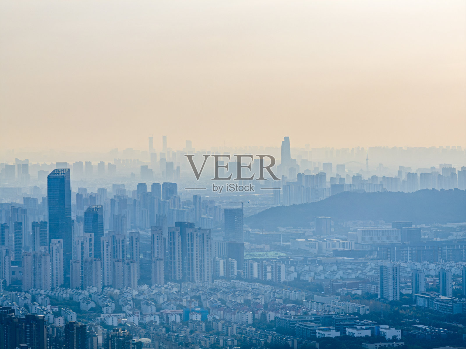 市区航拍图照片摄影图片