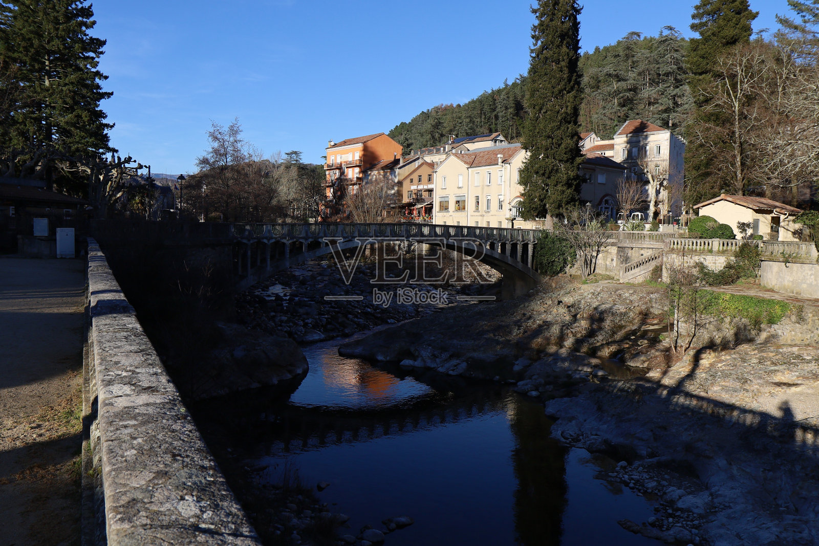 瓦尔斯- Les Bains -火山河照片摄影图片