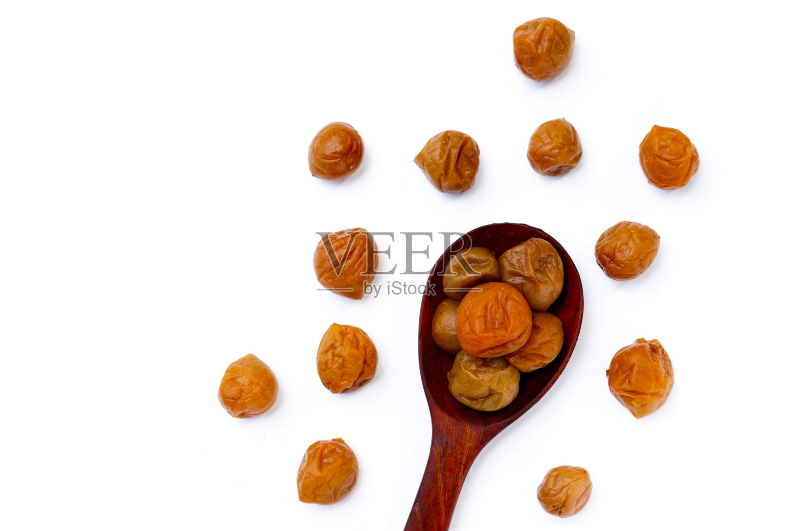 白底酸梅。照片摄影图片