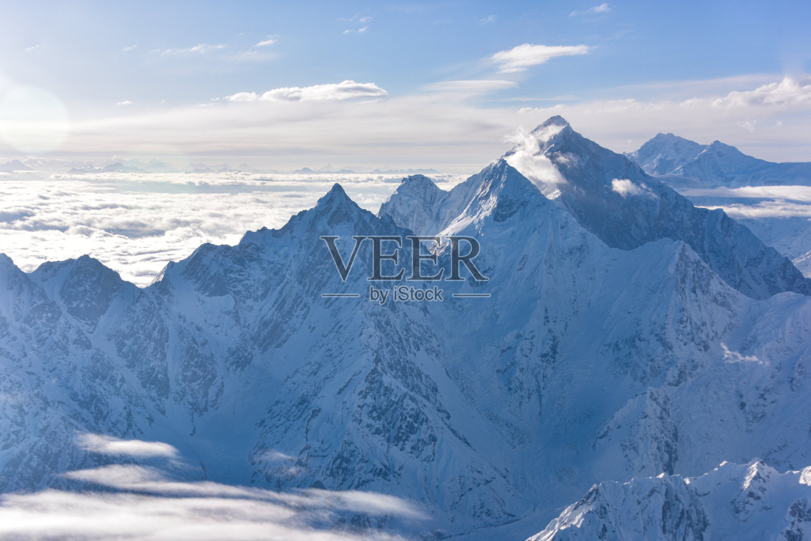 雪山鸟瞰图照片摄影图片