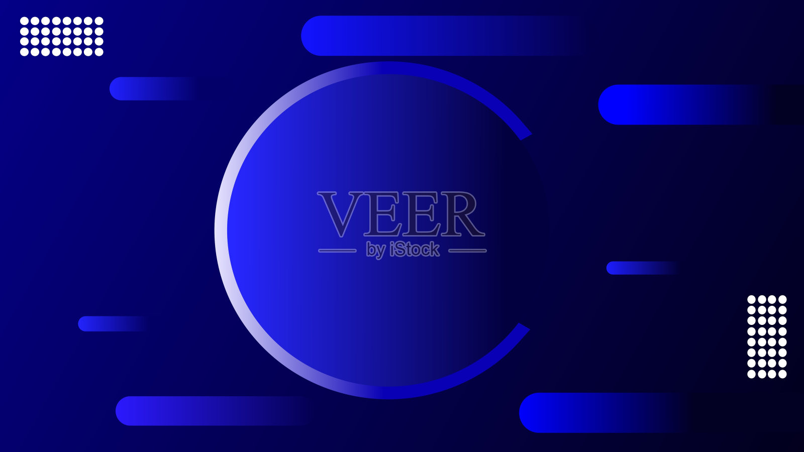 蓝色圆形和圆柱体渐变夜间背景插画图片素材