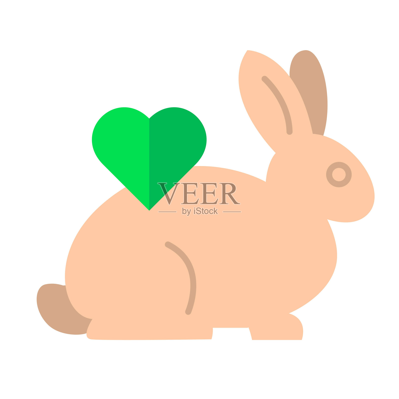 慈悲关怀:零残忍。平面矢量图标。插画图片素材