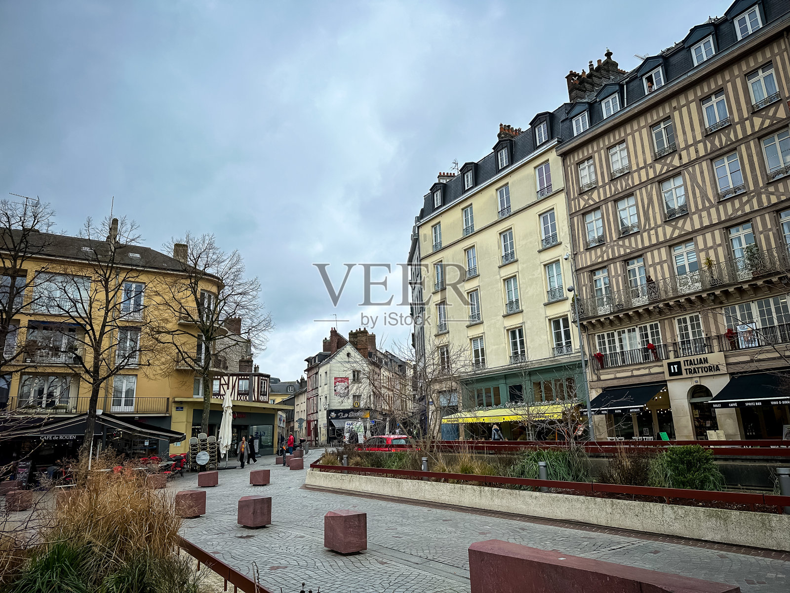 法国鲁昂的古市场广场照片摄影图片