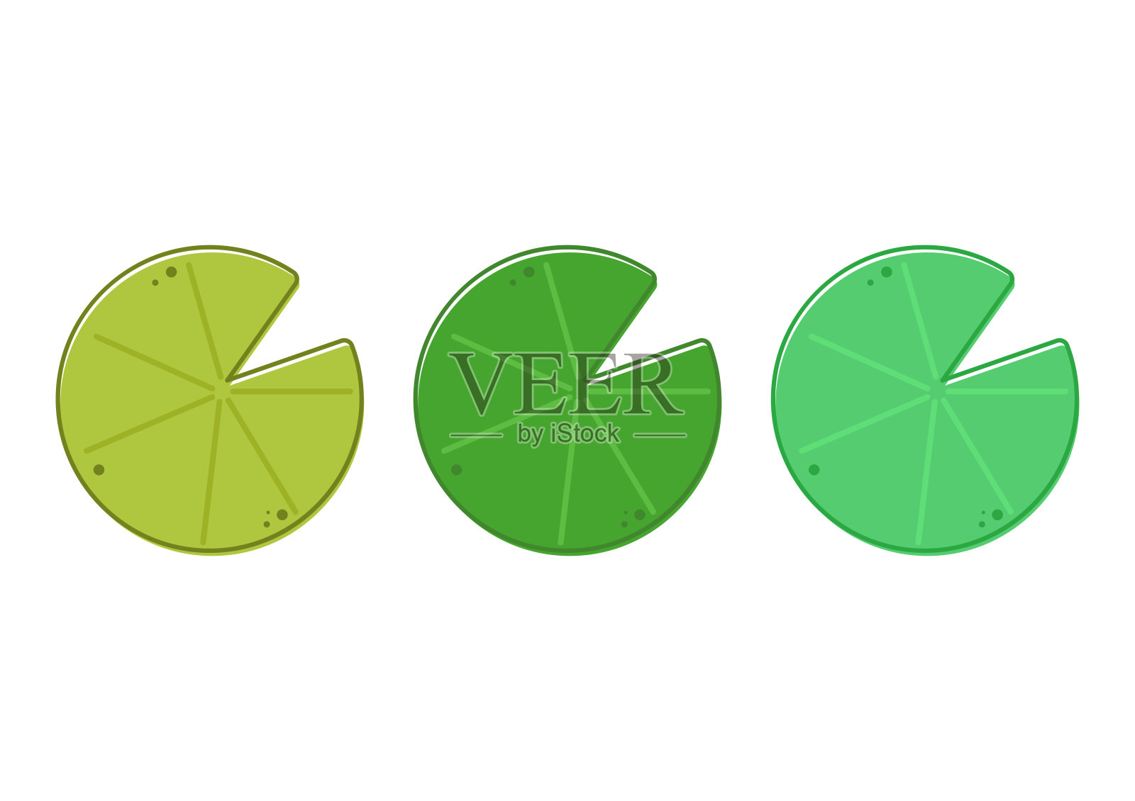 荷叶图标。百合卡通矢量在白色背景上。插画图片素材