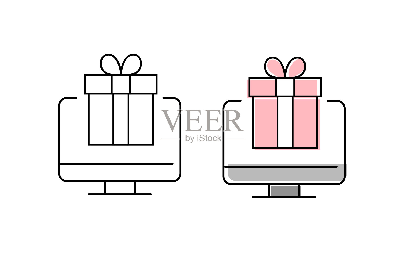 图标的礼物。插画图片素材