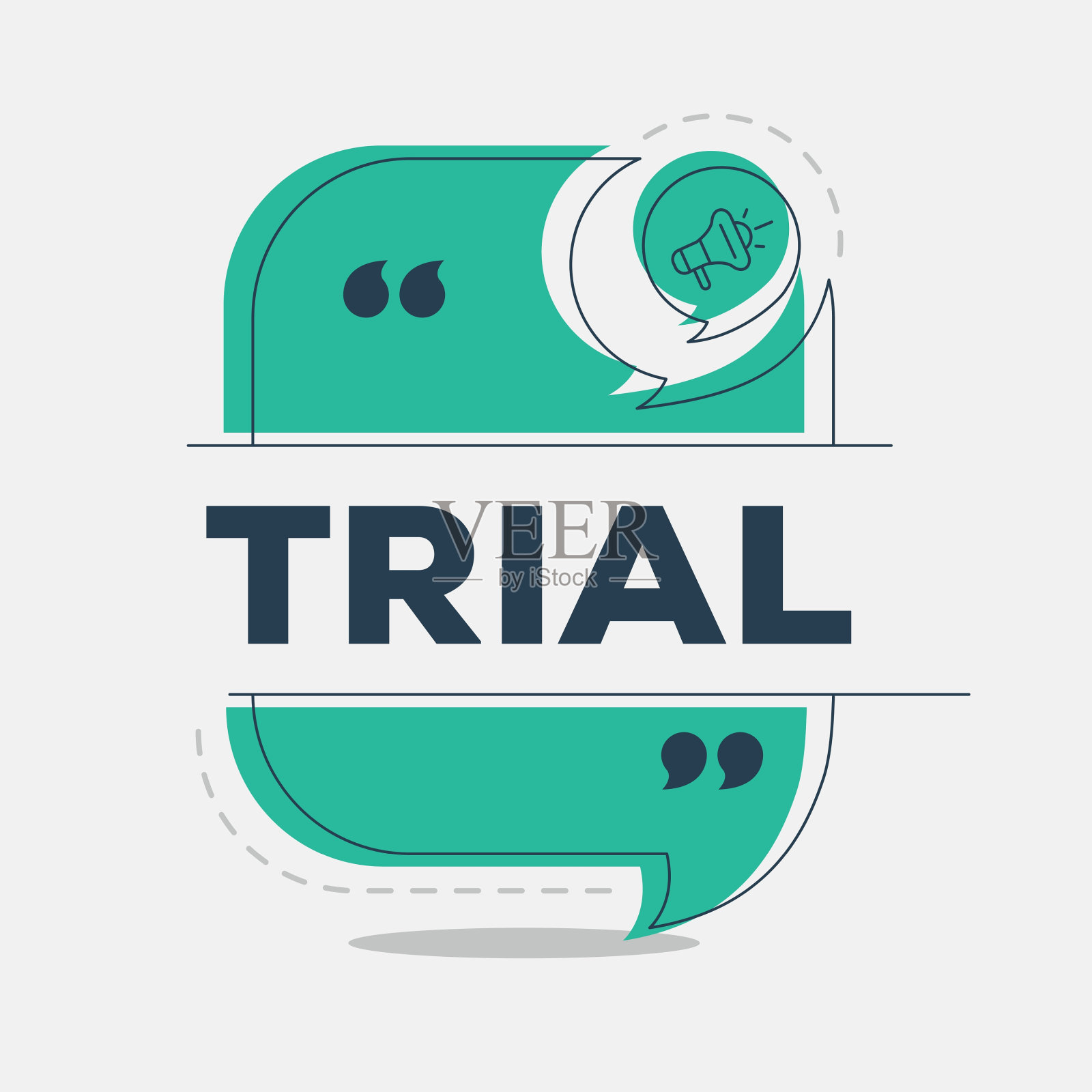 轨迹气泡中的文字插画图片素材