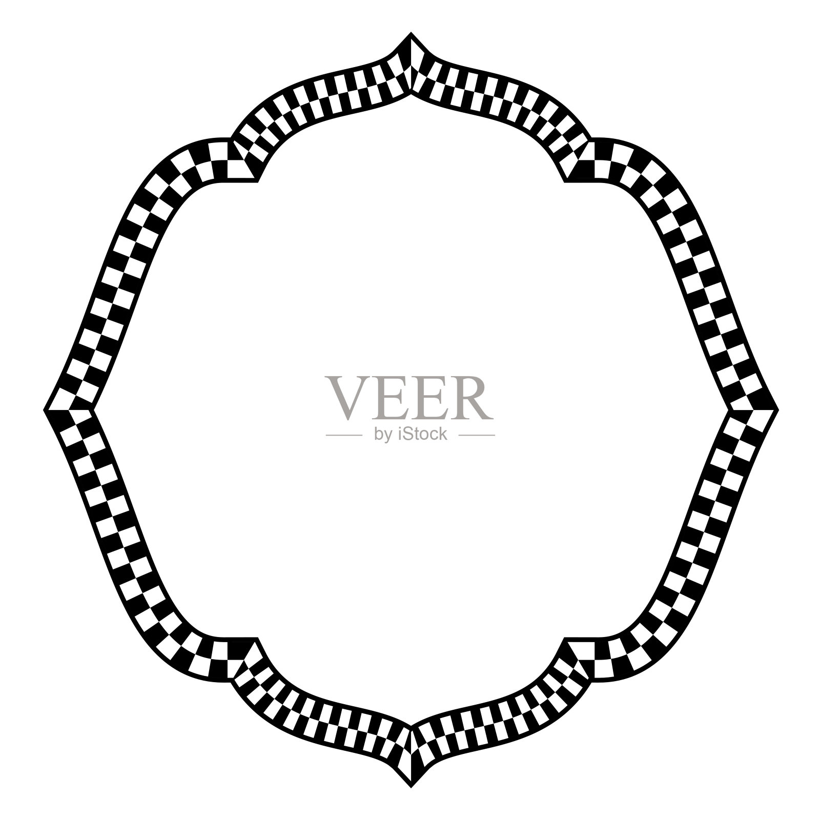 格子方形复古框架格子矢量复古框架复古徽章横幅装饰框架元素艺术框架画框装饰框架装饰装饰轮廓黑色插画图片素材