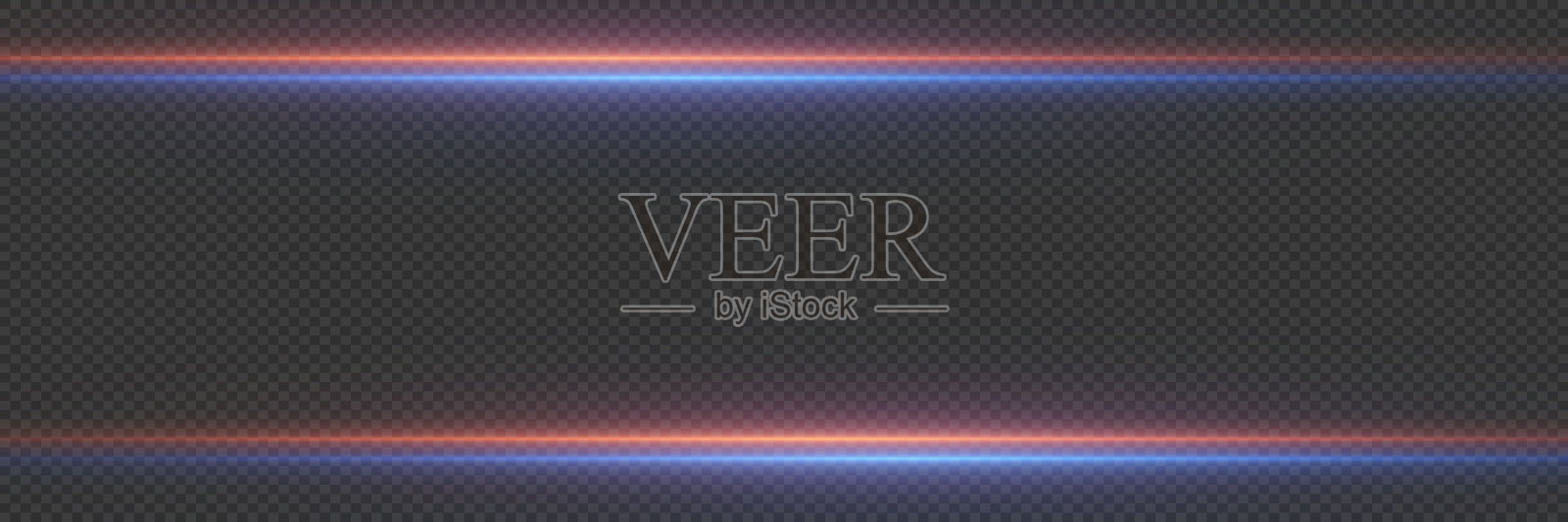 光和闪光的水平线。激光束的闪光。插画图片素材