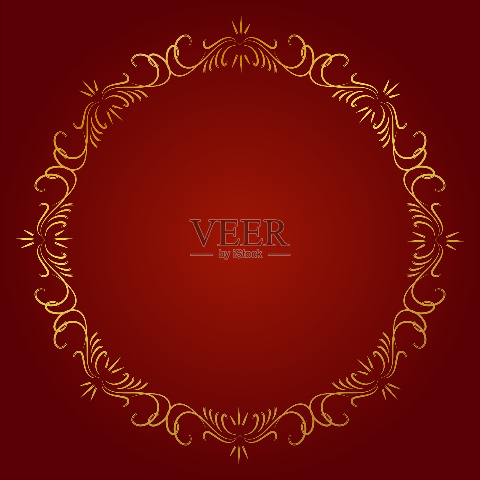 复古边框设计，矢量奢华曼陀罗图案边框装饰背景插画图片素材