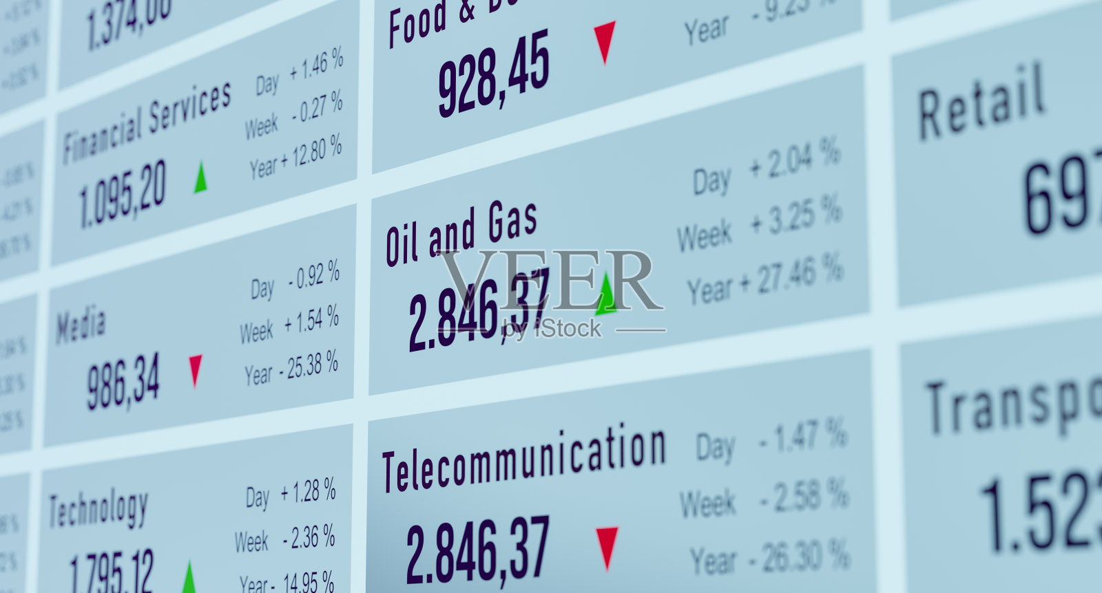 石油和天然气板块走高，股市和交易所。插画图片素材