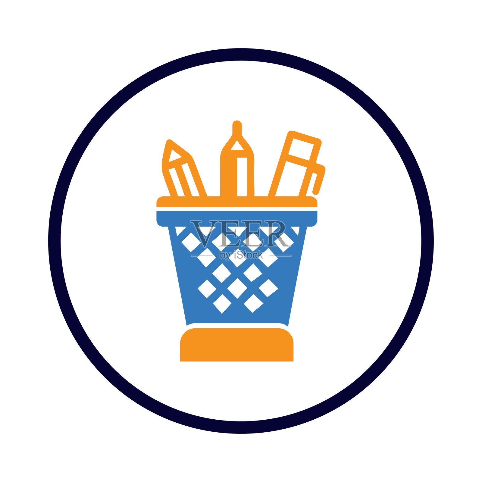 笔，持有人，规模，铅笔，锅，笔罐，尺子，笔筒图标插画图片素材