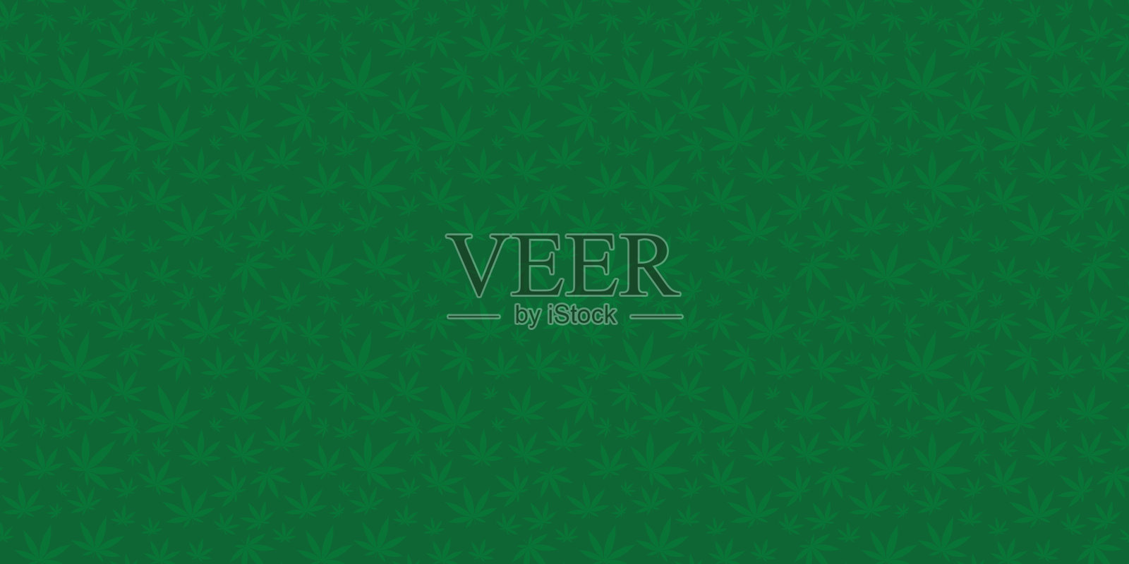 抽象绿色无缝大麻横幅背景插画图片素材