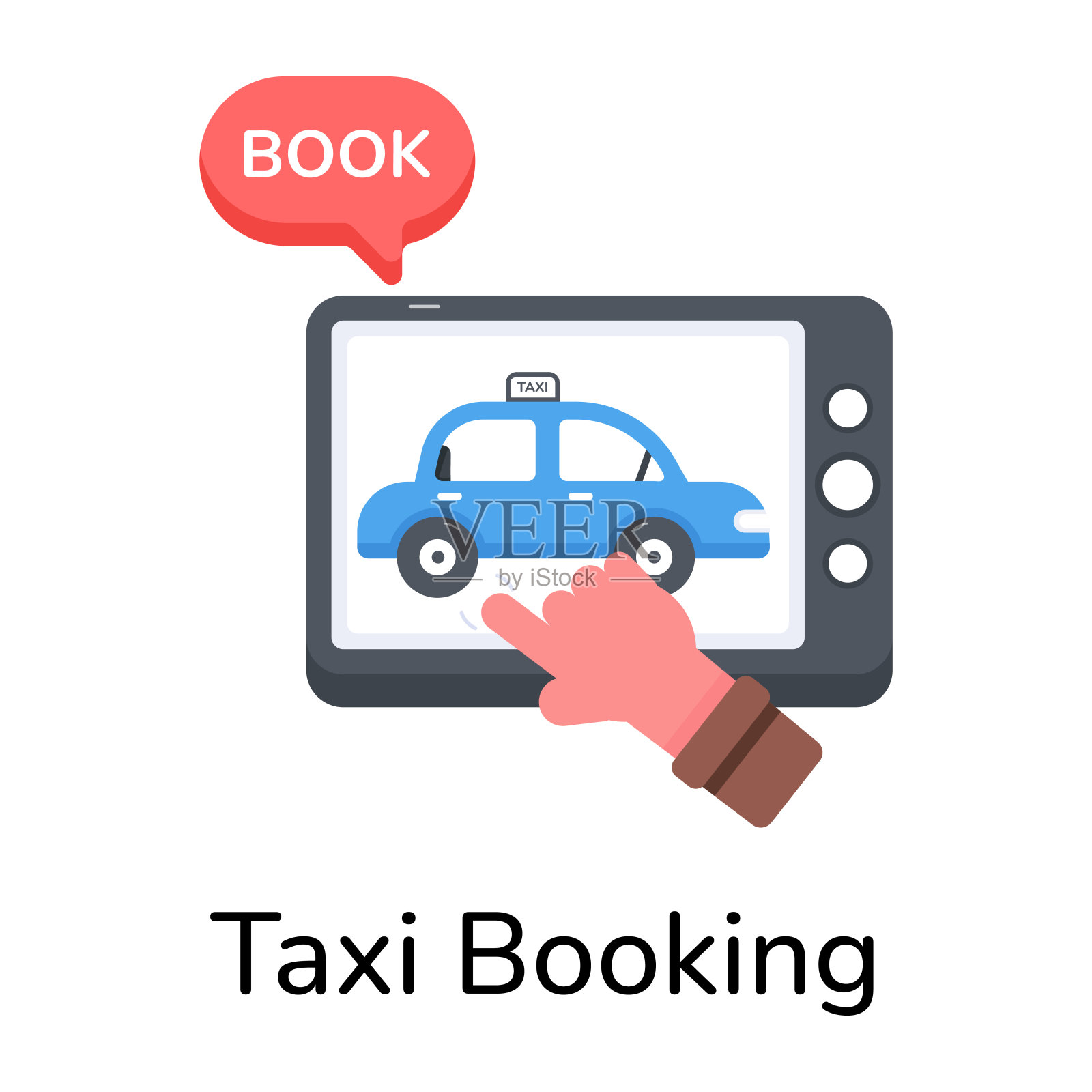 出租车预订插画图片素材