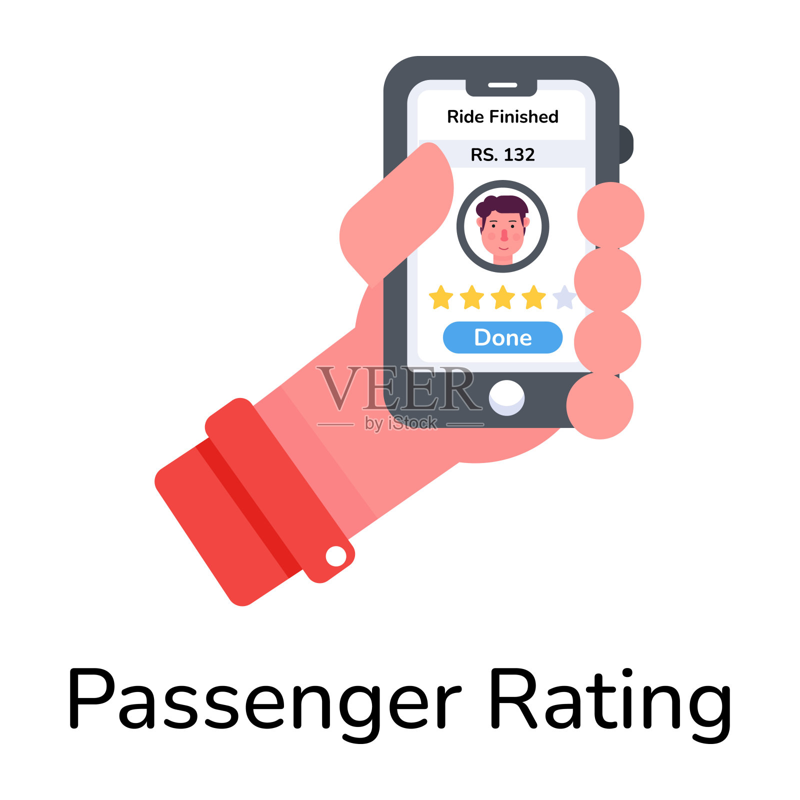 乘客评级插画图片素材