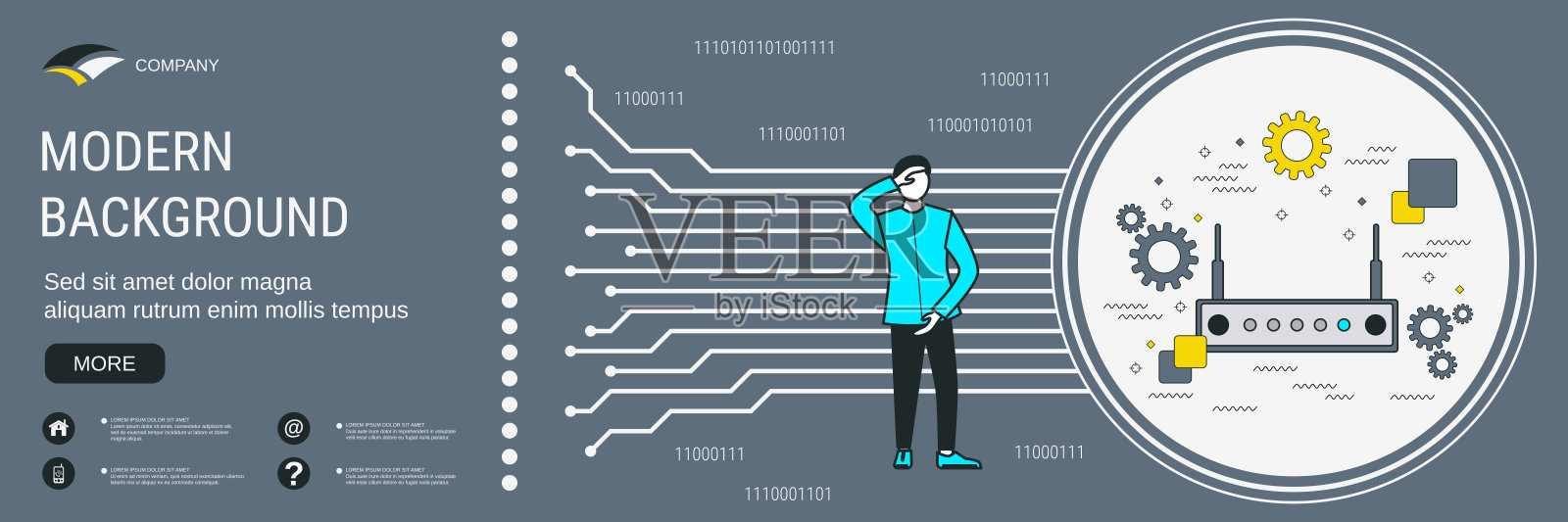 无线路由器示意图插画图片素材