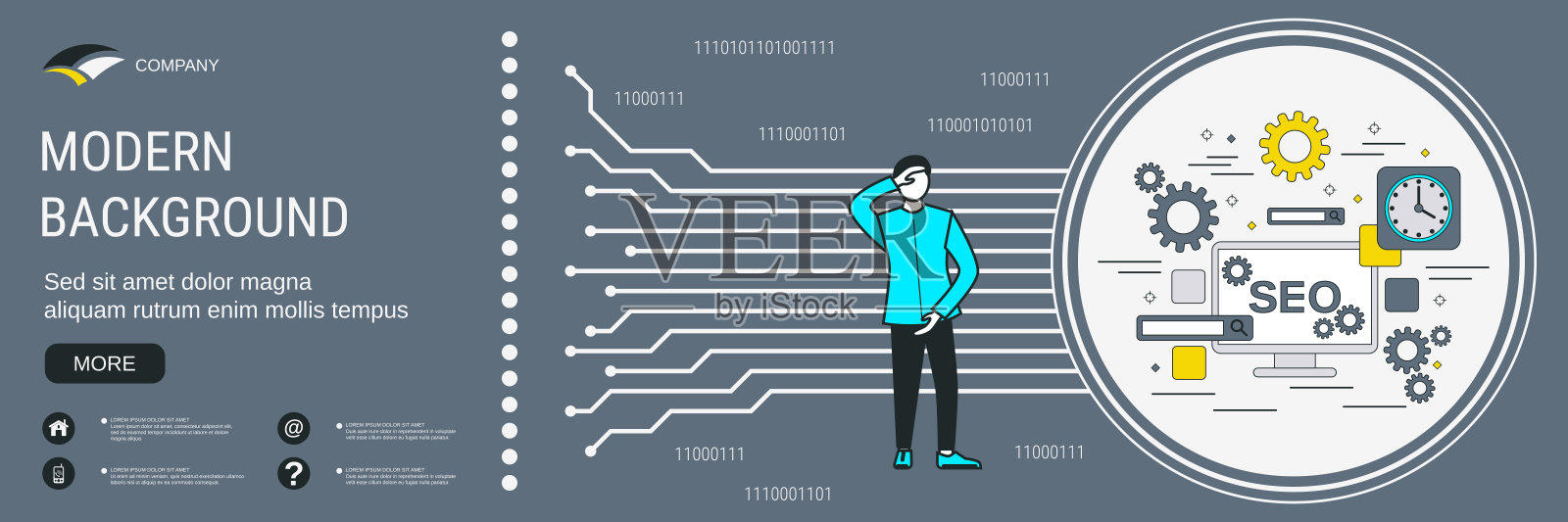 SEO优化，信息处理，网页搜索概念插画图片素材