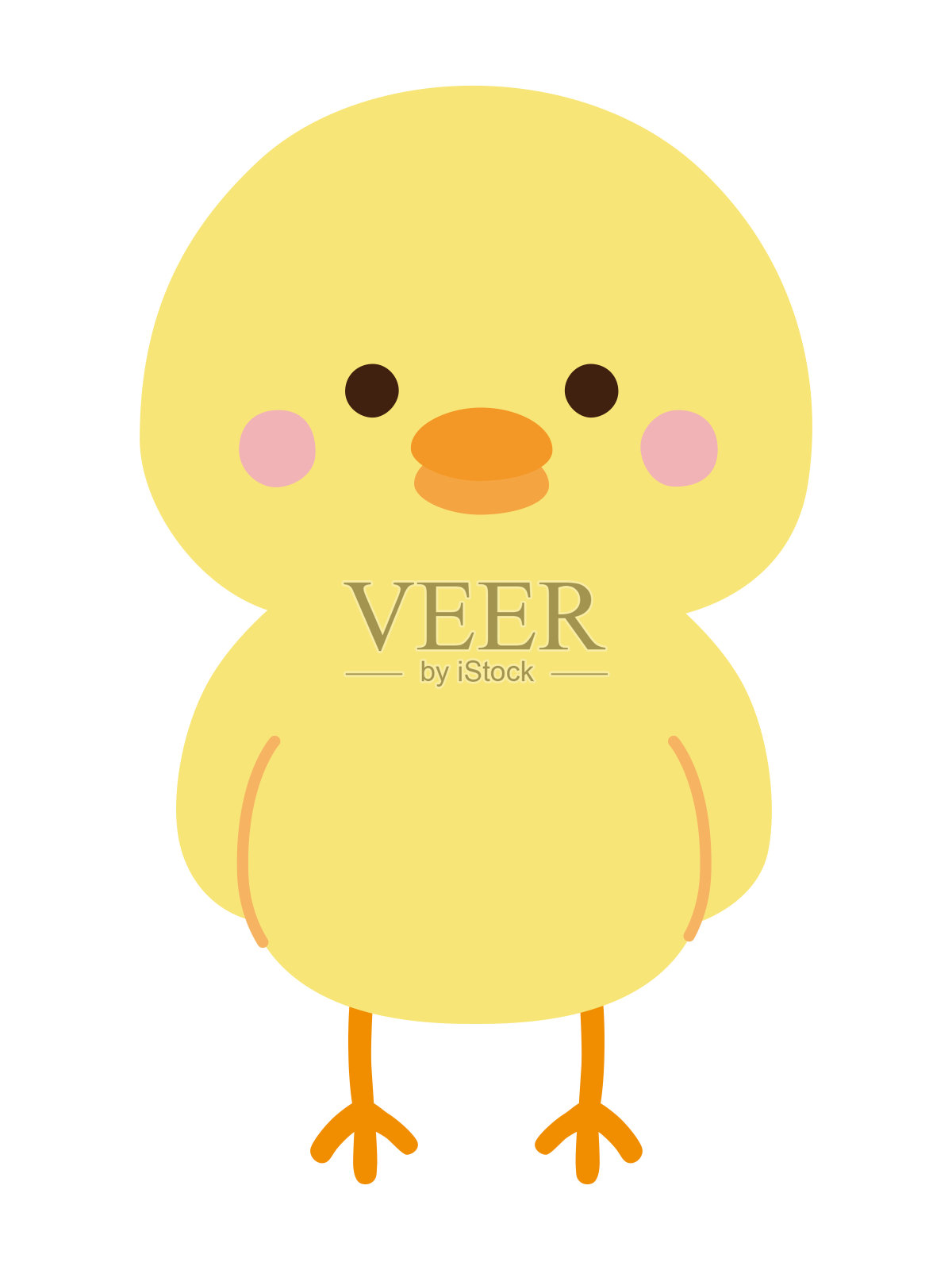 矢量插图可爱的小鸡插画图片素材