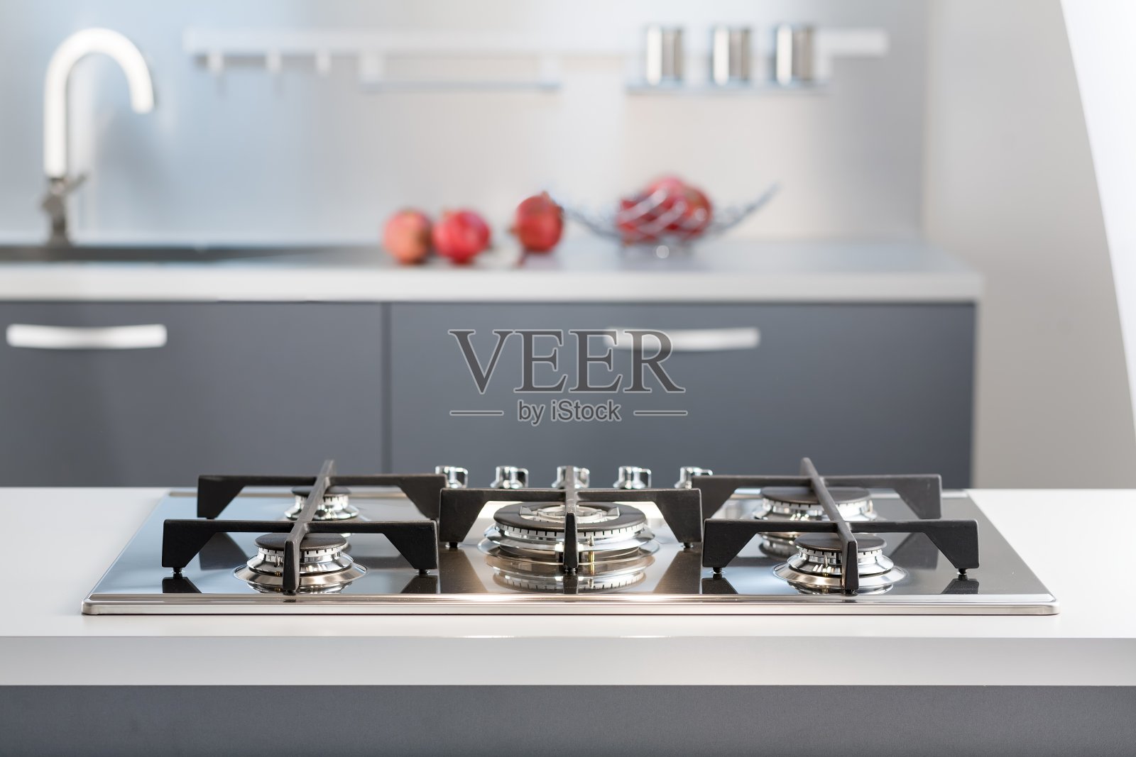 现代厨房燃气灶照片摄影图片