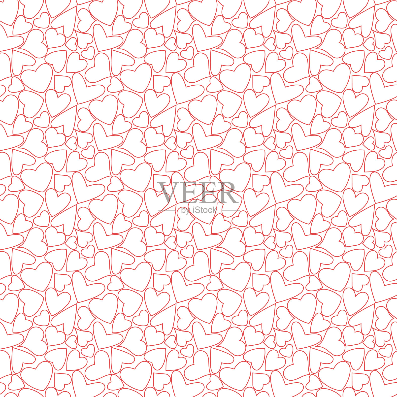 心无缝模式插画图片素材