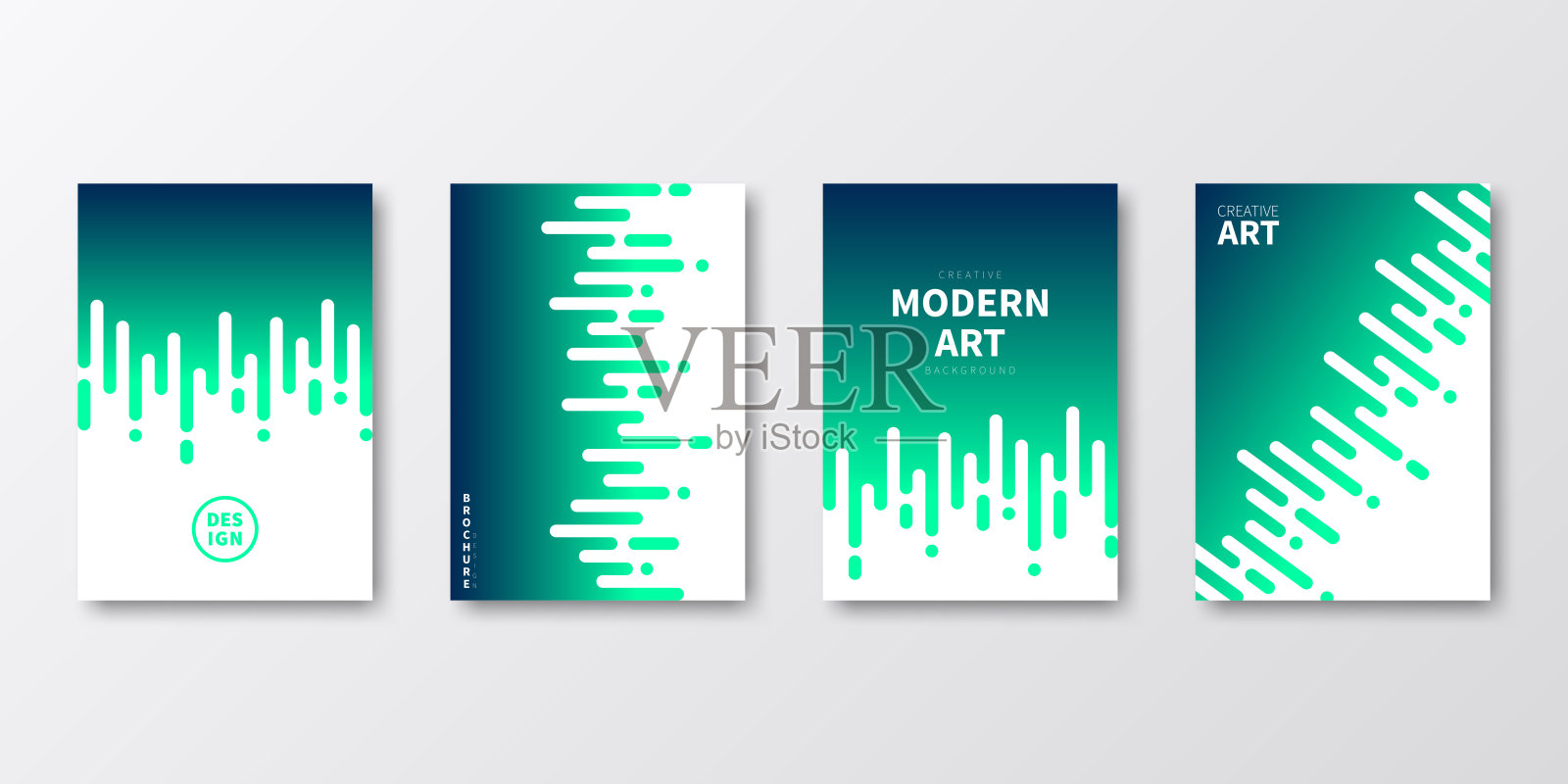 宣传册模板排版，绿色封面设计，商业年报，宣传单，杂志插画图片素材