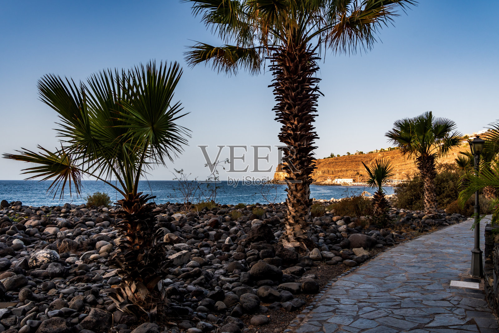 戈梅拉岛的风景。照片摄影图片