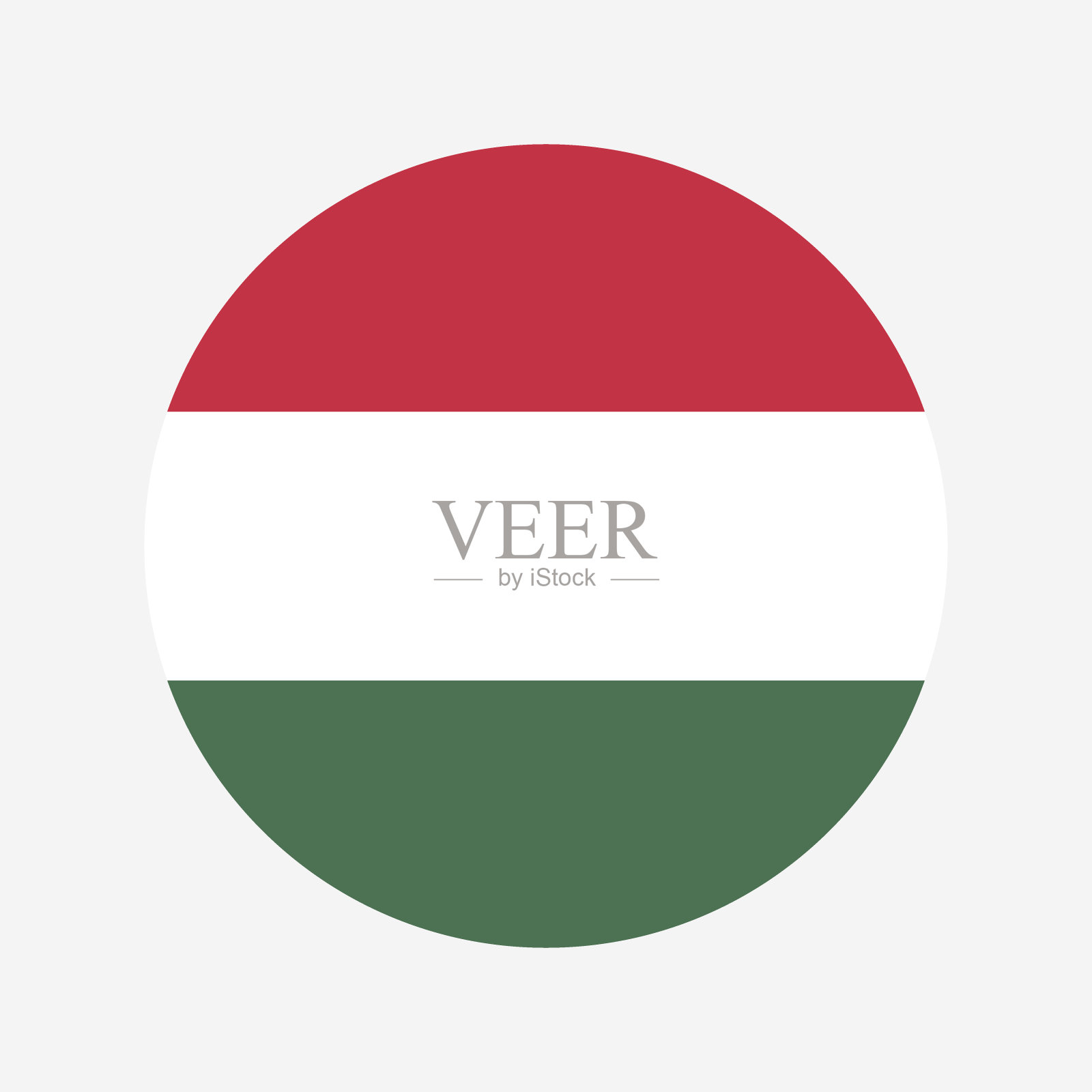 匈牙利国旗图标设计。圆形图标。标准颜色。电脑插图。数字插图。矢量图插画图片素材