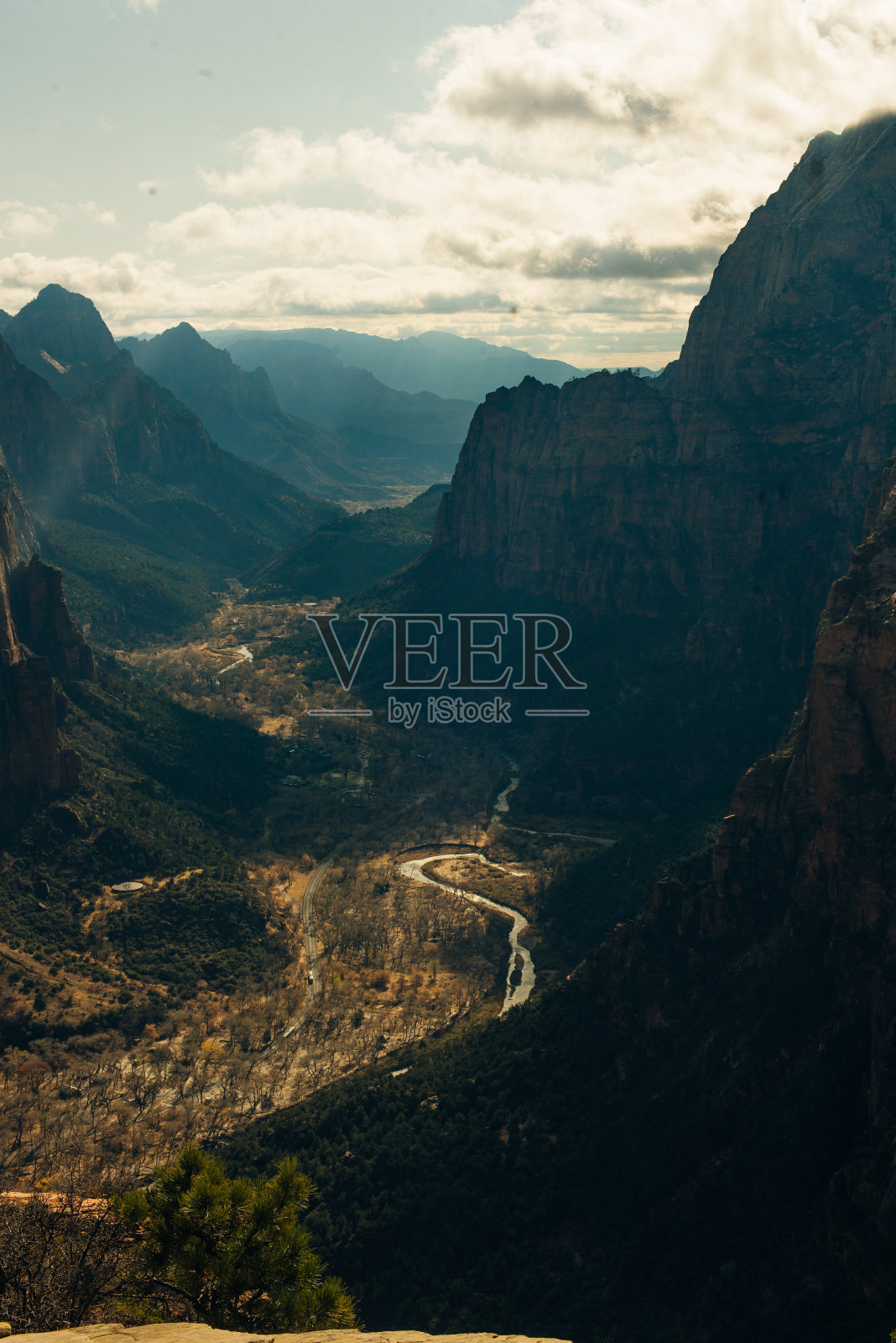 锡安国家公园是美国国家公园，位于犹他州西南部，靠近斯普林代尔镇照片摄影图片