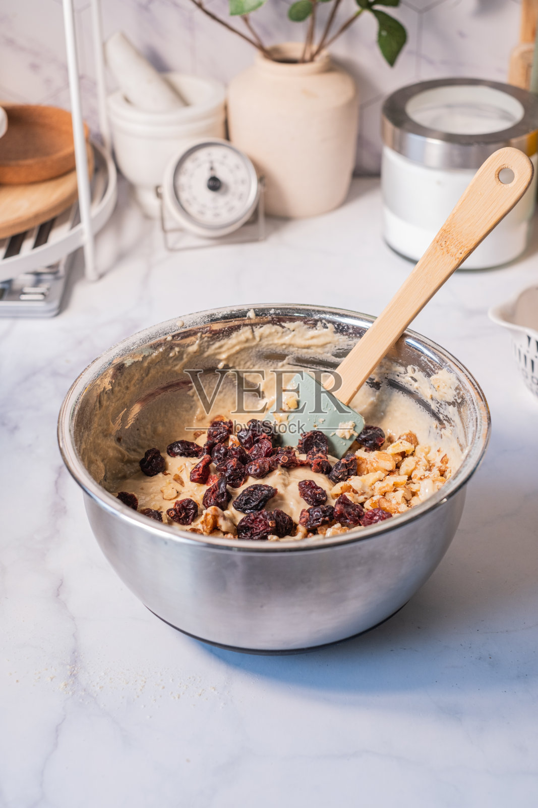 面团:烘烤或饼干面团的混合物美味甜美的烹饪理念。照片摄影图片