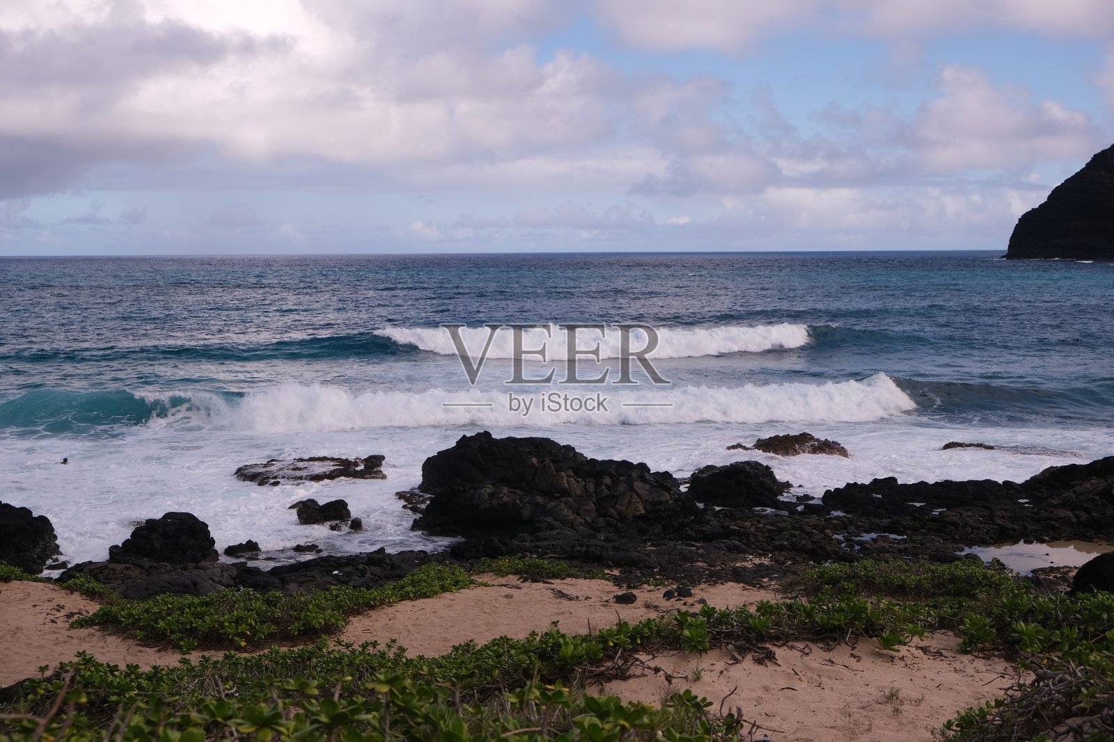 马卡普海滩和瓦胡岛海岸线照片摄影图片