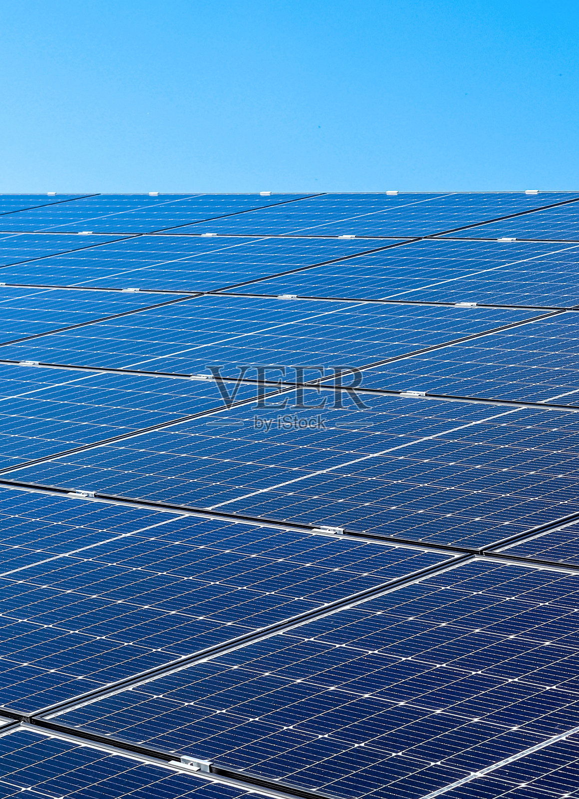 在北部的一个大公园里用太阳能模块生产清洁能源照片摄影图片