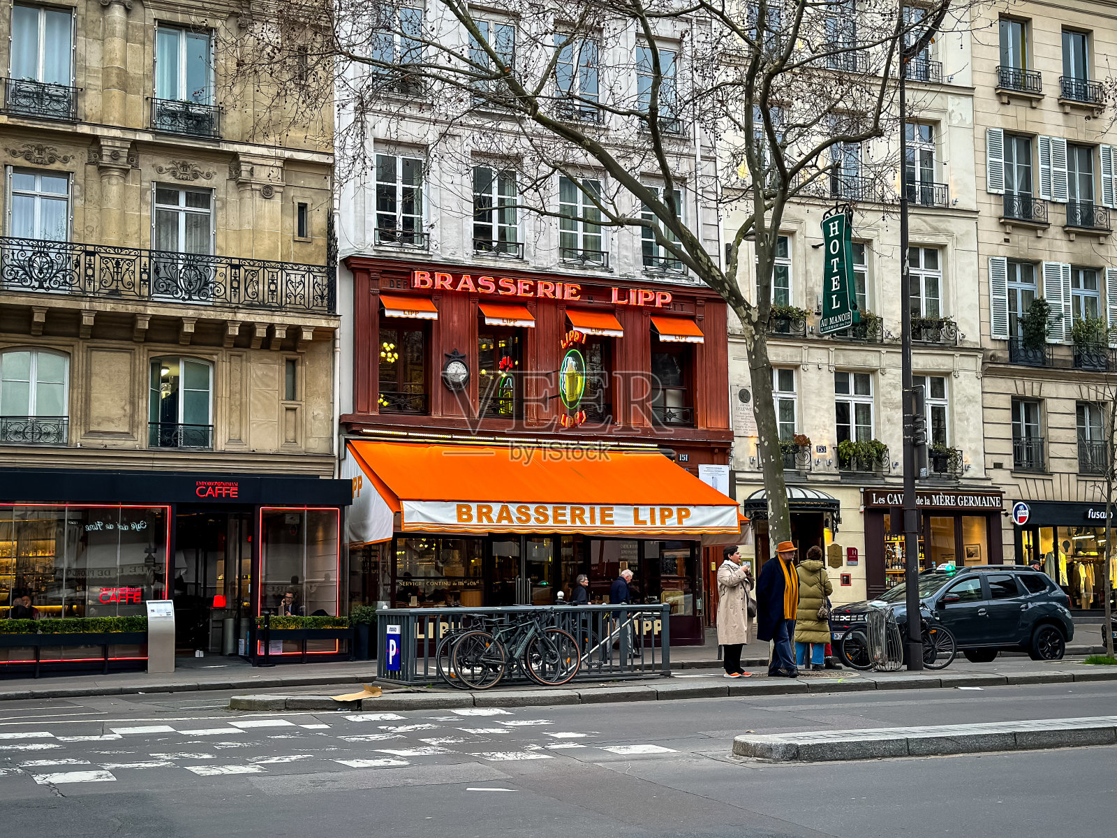 法国巴黎的酒馆Lipp照片摄影图片