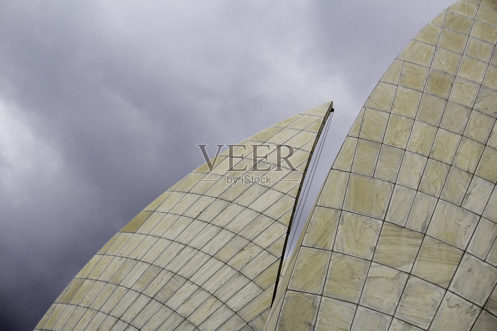 历史悠久的莲花寺，位于印度新德里照片摄影图片