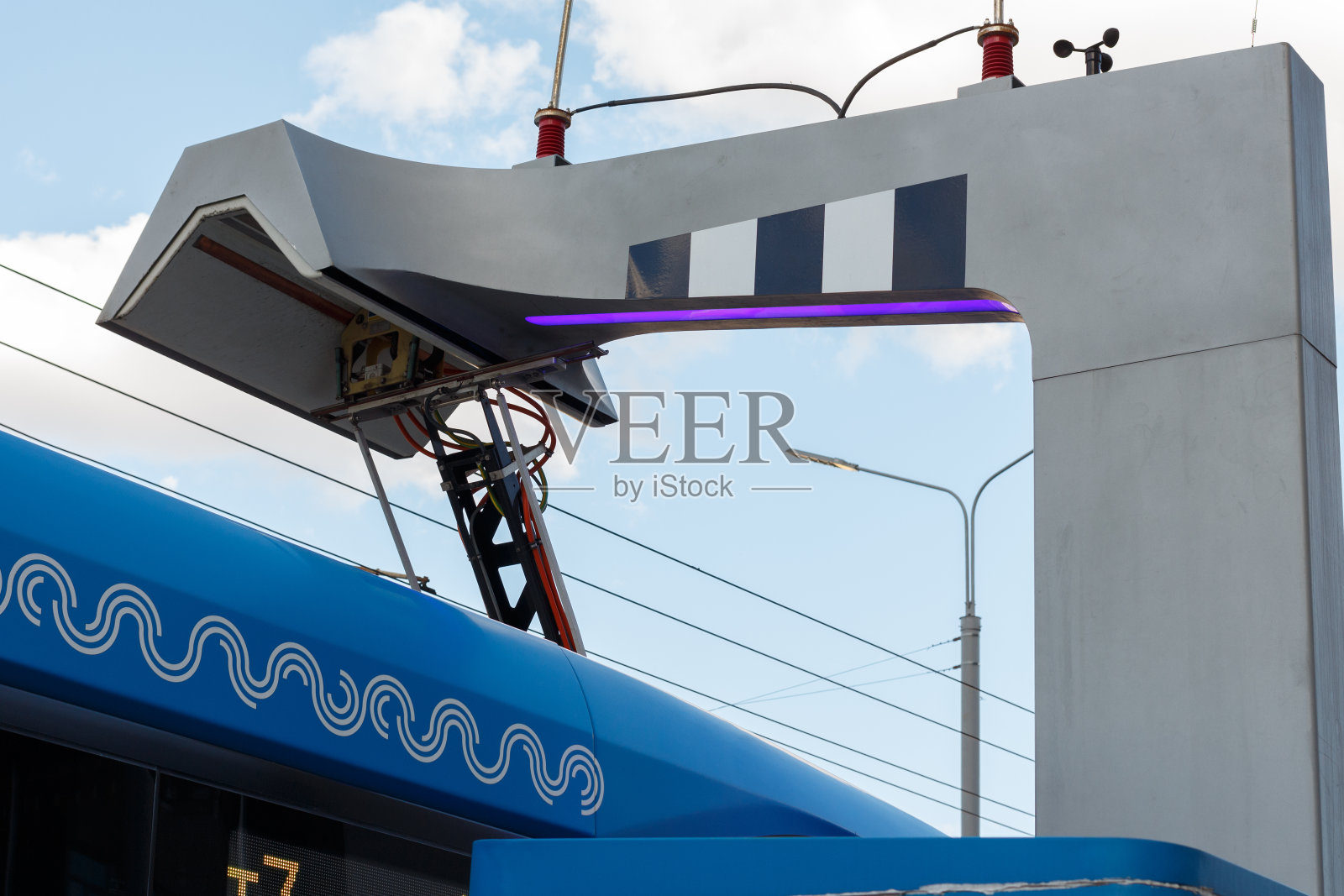 电动巴士受电弓照片摄影图片