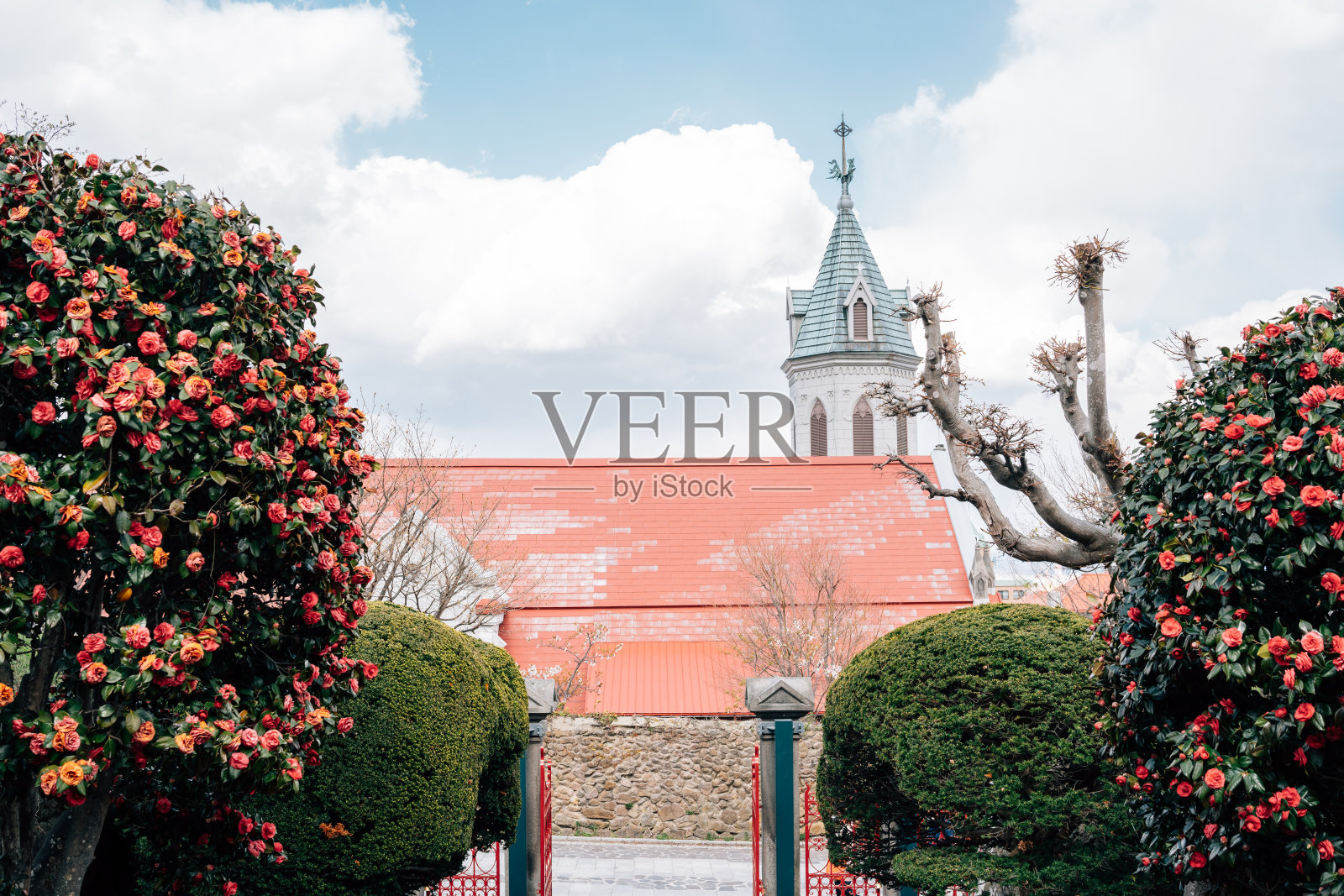 日本北海道函馆的元町教堂照片摄影图片