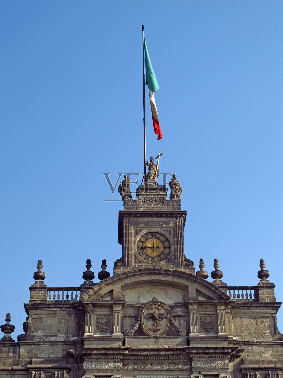 墨西哥，圣母升天大教堂照片摄影图片