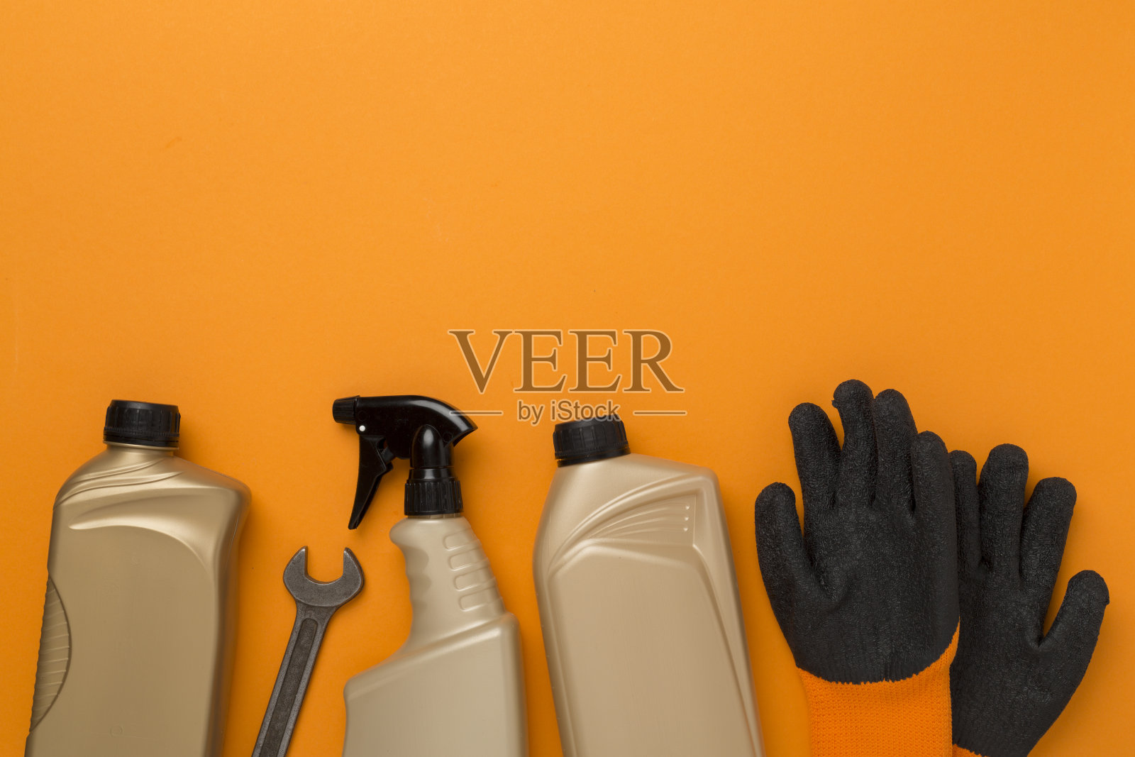 汽车工具和配件彩色背景，俯视图照片摄影图片