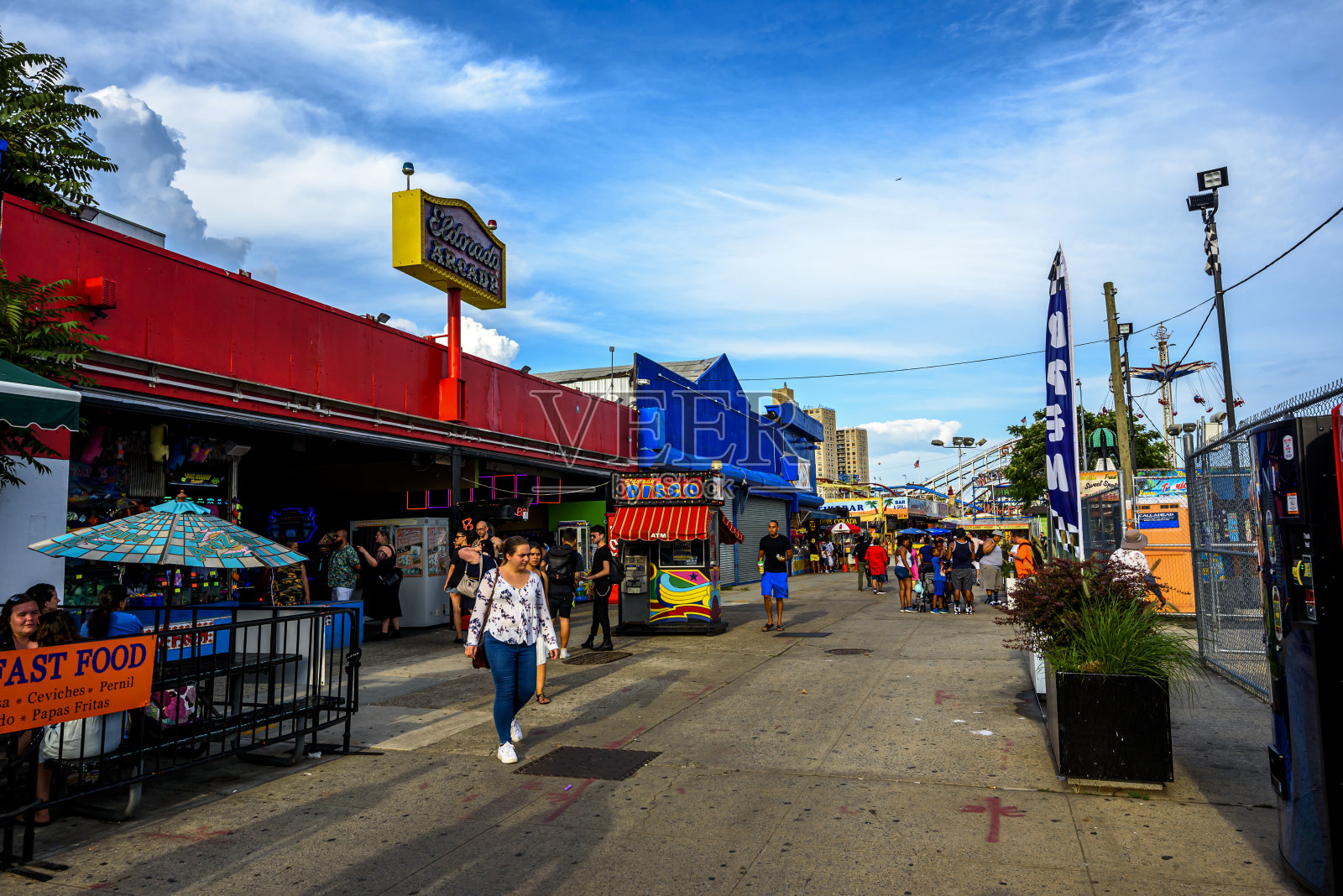 康尼岛月亮公园照片摄影图片
