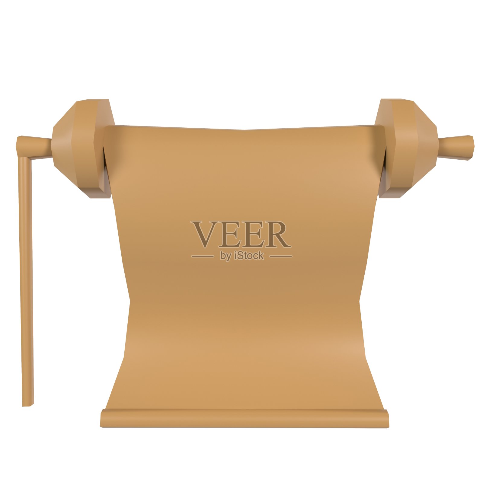 王国卷轴孤立在白色背景照片摄影图片