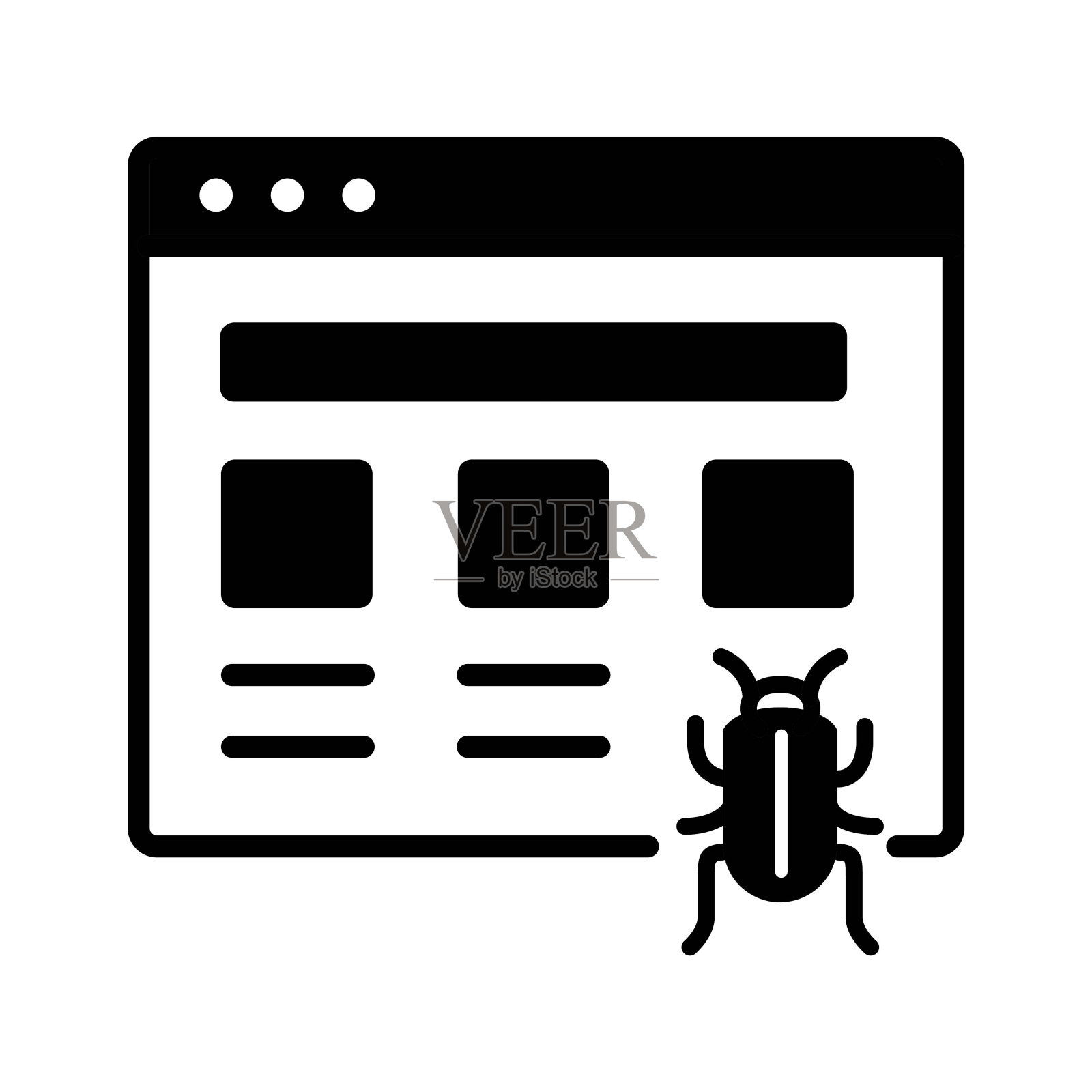 图标代表网络爬虫，网站索引，新页面，网站蜘蛛，搜索机器人，seo爬虫，爬行效率。插画图片素材