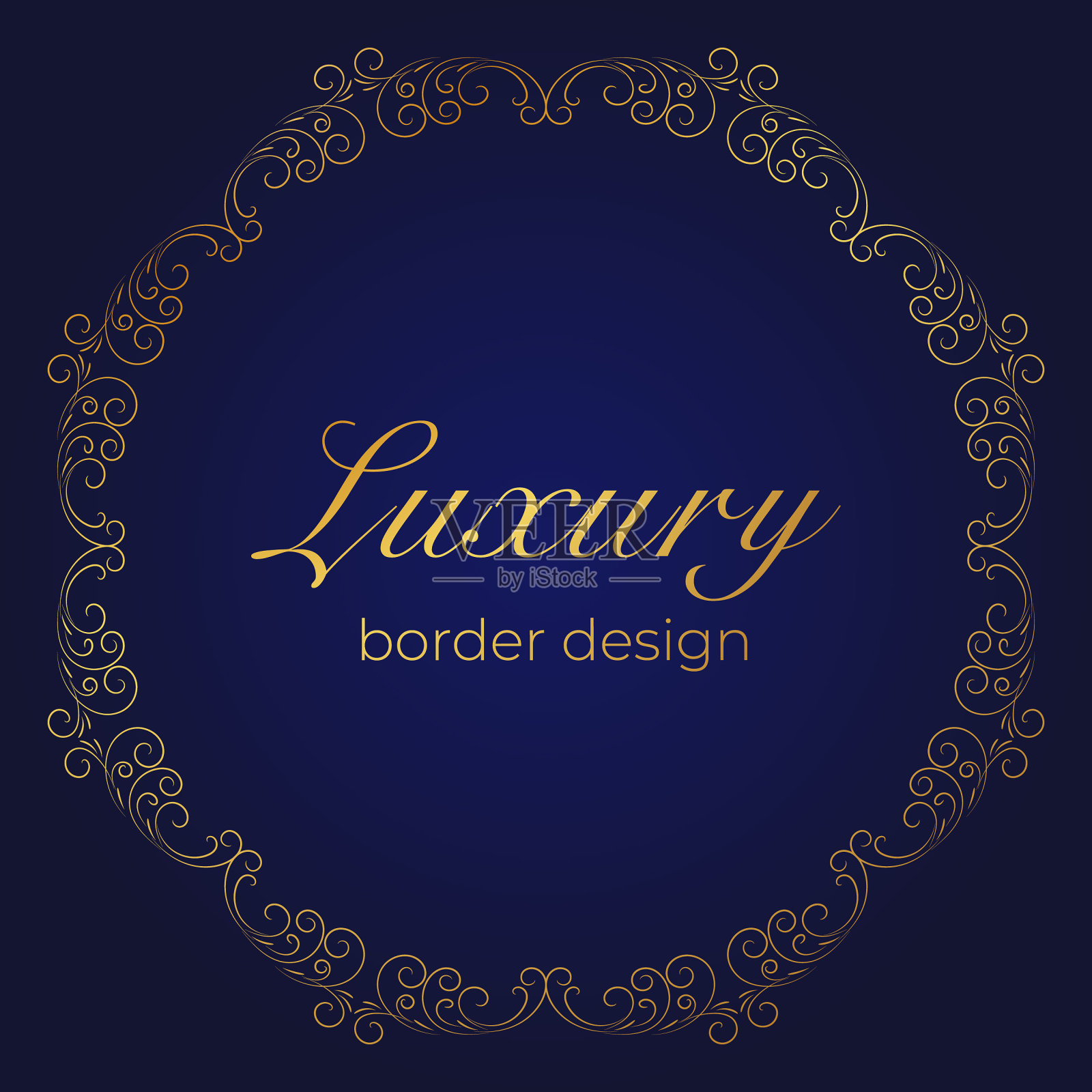 豪华图案边框设计插画图片素材