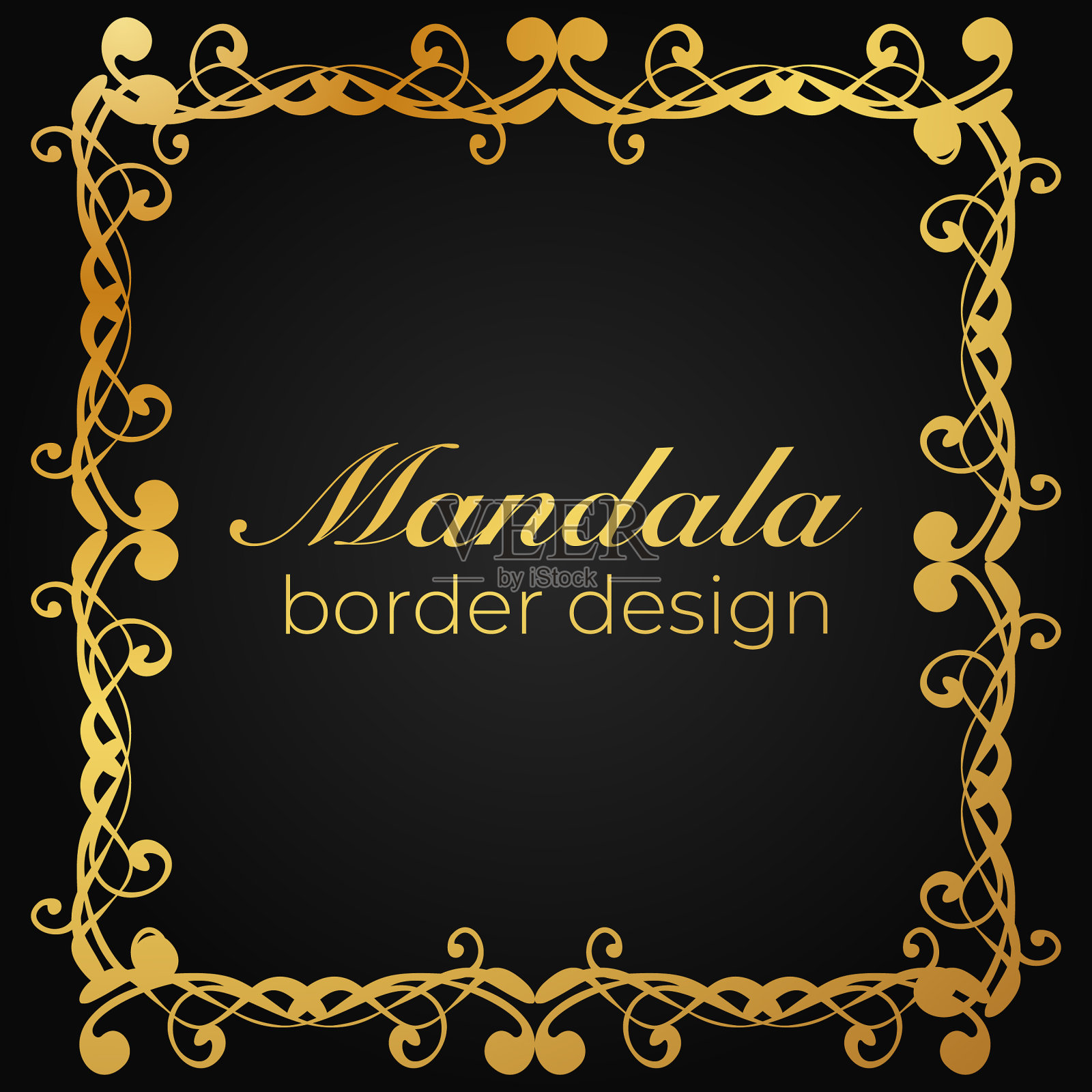 豪华图案边框设计插画图片素材