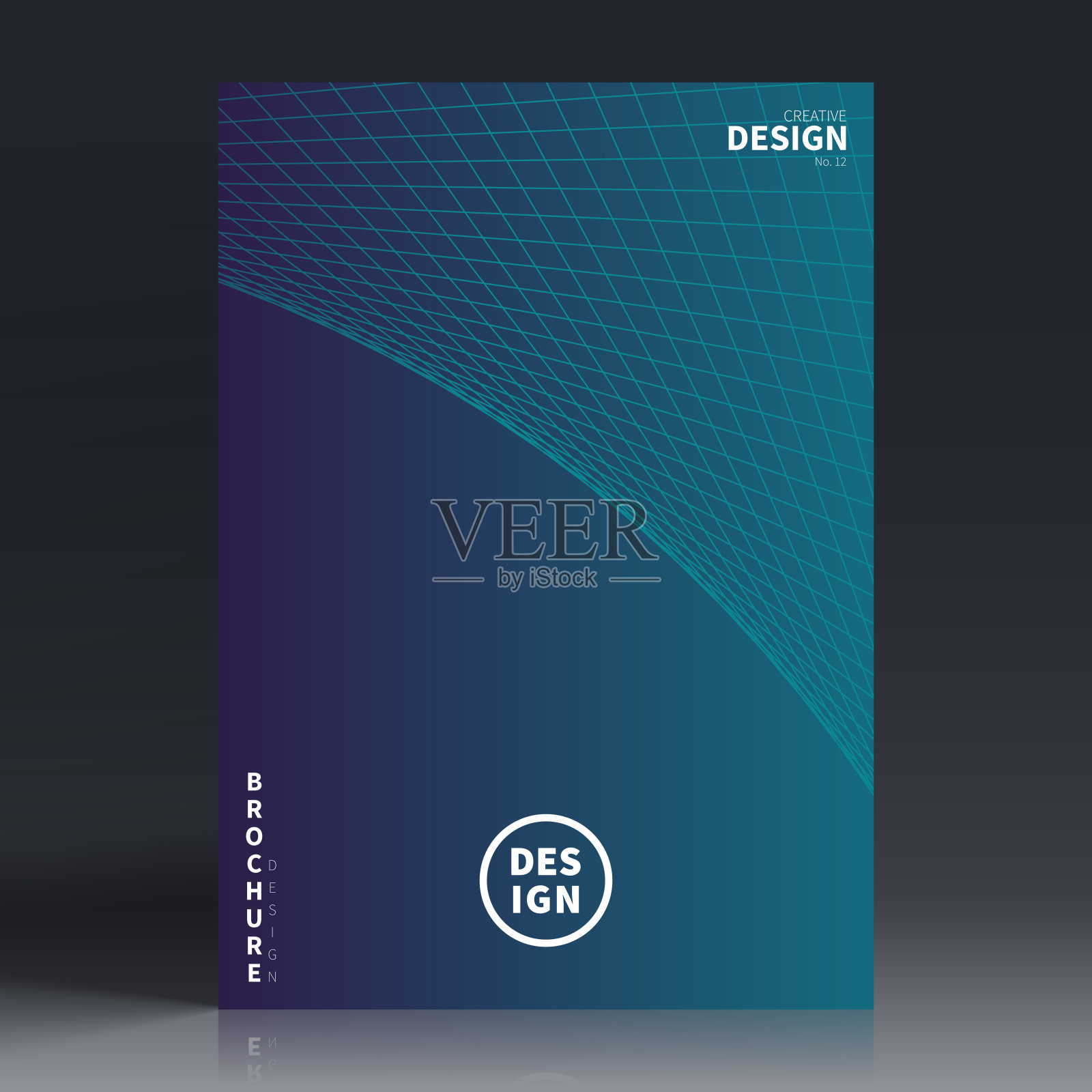 宣传册模板排版，蓝色封面设计，商业年报，传单，杂志插画图片素材