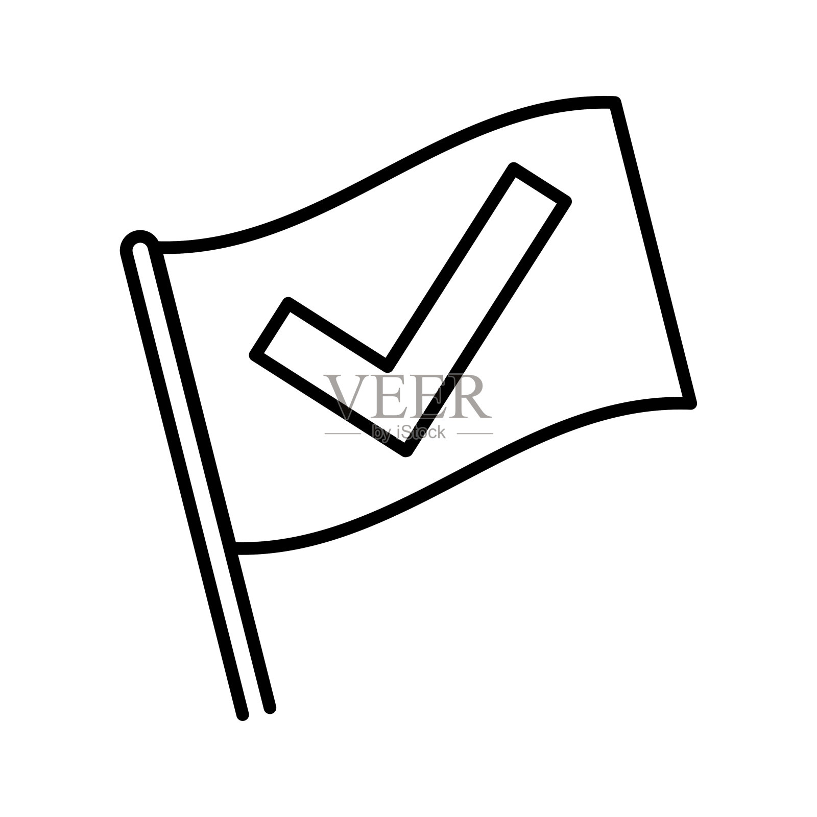 目标标志图标。线性图标。插画图片素材