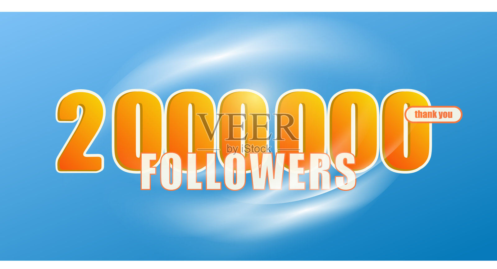 2000000粉丝。3 d矢量插图。插画图片素材