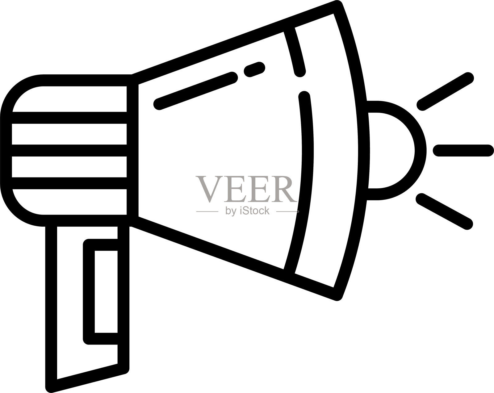 扬声器轮廓矢量插图插画图片素材