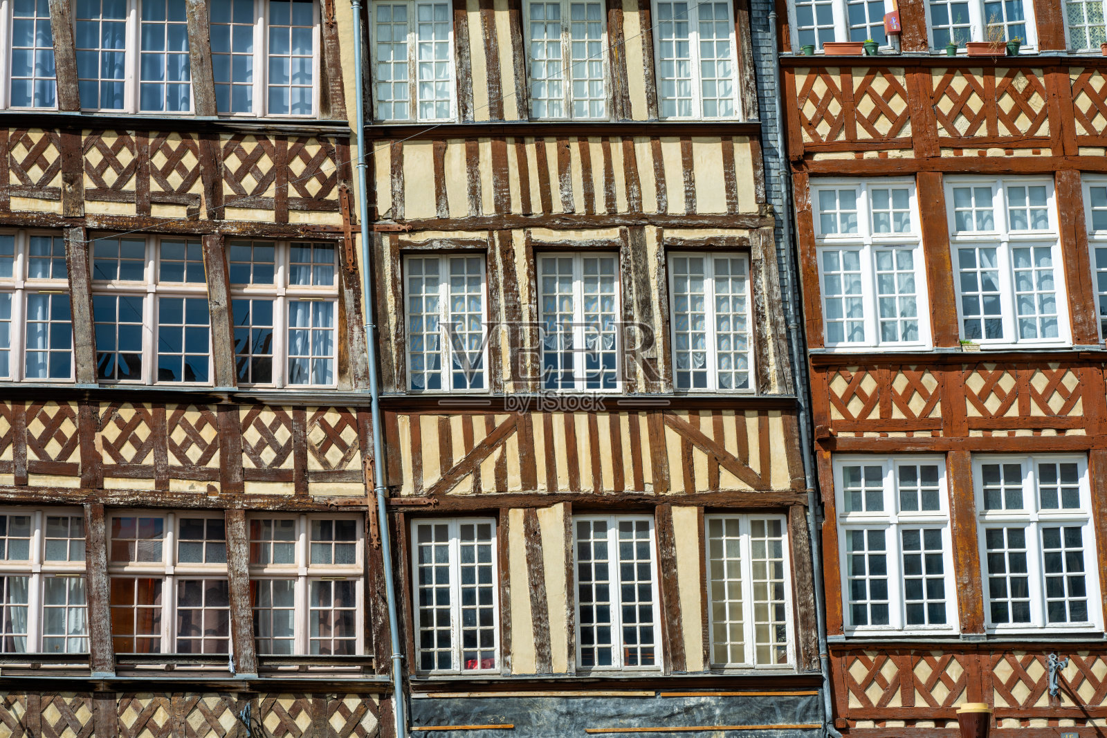 中世纪的房子,雷恩,法国照片摄影图片