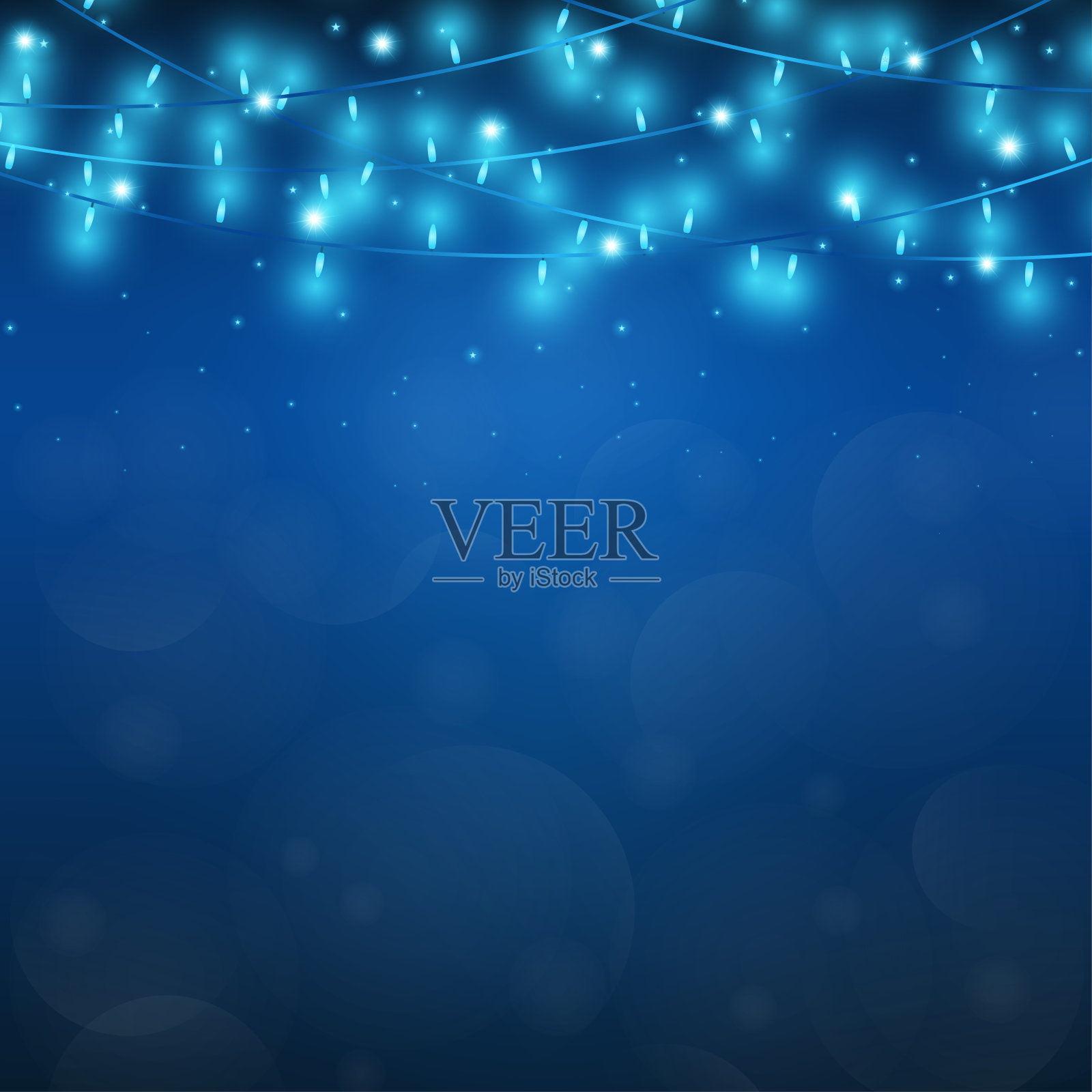 圣诞背景和发光的光。插画图片素材