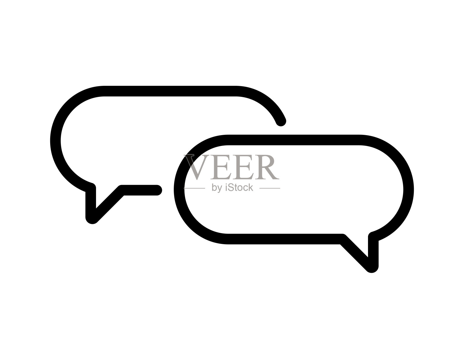 演讲泡沫。消息图标。语音气泡图标。评论图标插画图片素材