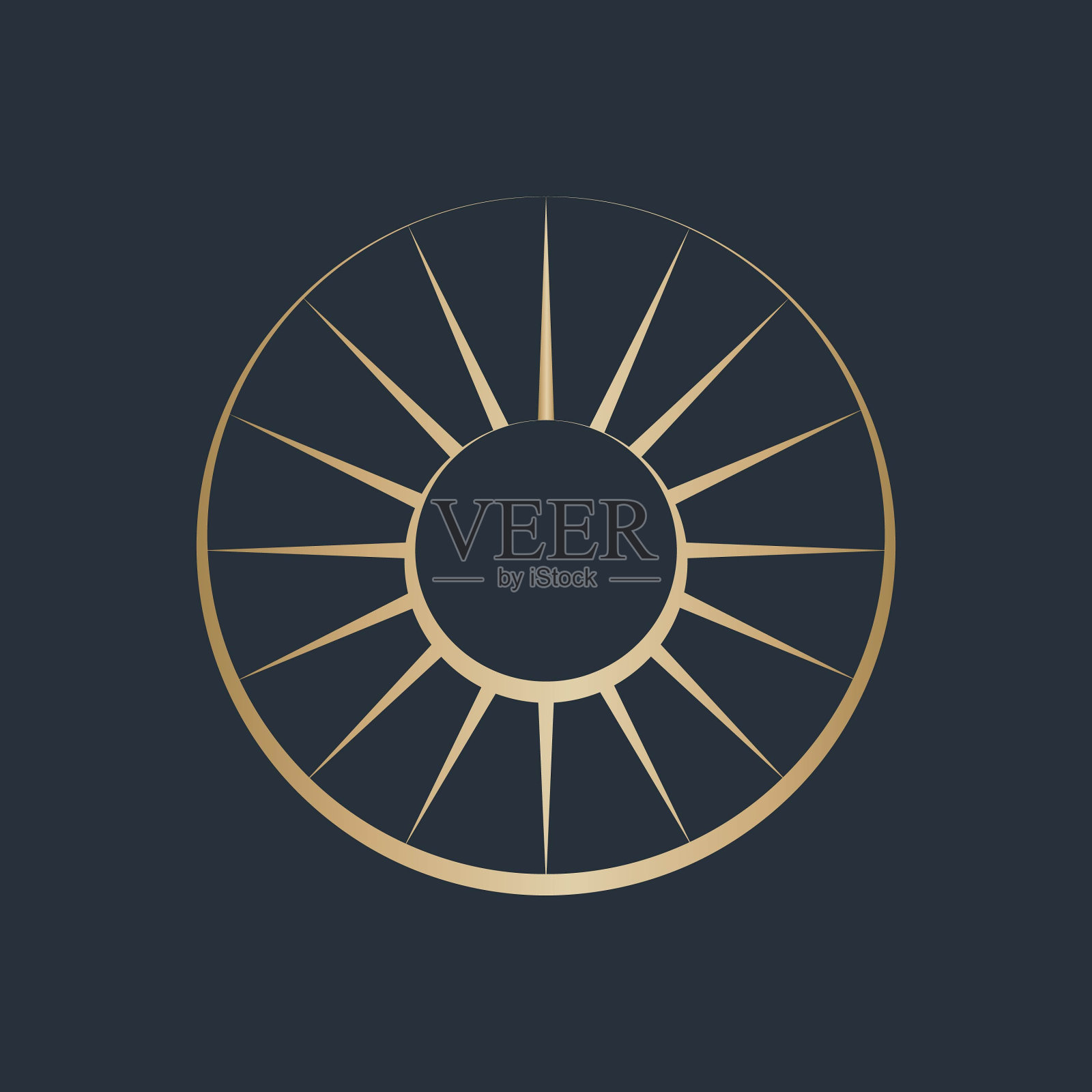 太阳，天空，大地，概念。神圣几何圆圈标志标志。插画图片素材